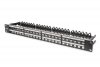 Digitus Modułowy panel krosowy (patch panel) o dużej gęstości połączeń, 19 48x keystone, ekranowany, 1U, Czarny